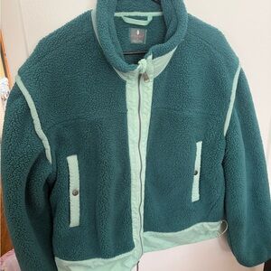 FP Movement by Free People Green Teddy Jacket